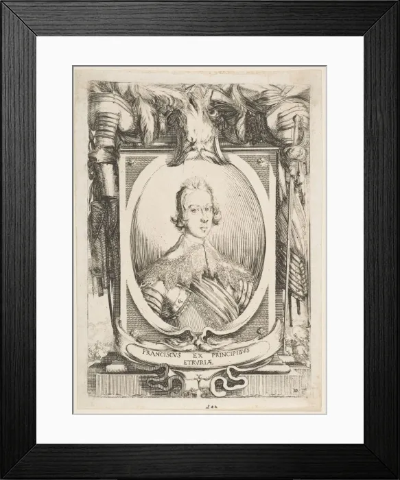 Framed Print : Portrait of Francesco de Medici, 1634. Creator: Stefano della Bella Framed Print : Portrait of Francesco de Medici, 1634. Creator: Stefano della Bella