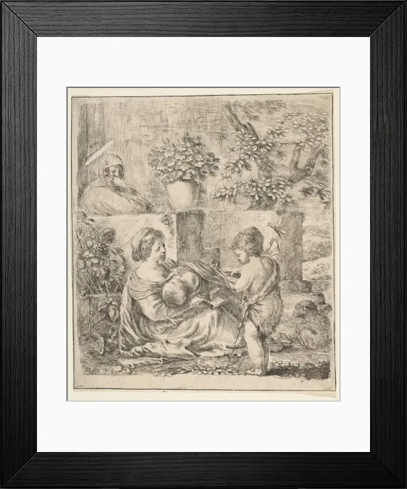 Framed Print : Virgin and Child with St. John the Baptist and St. Elizabeth, ca. 1641 Framed Print : Virgin and Child with St. John the Baptist and St. Elizabeth, ca. 1641