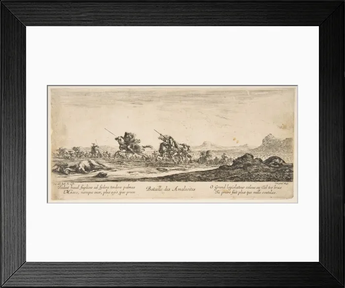 Framed Print : The Battle of the Amalekites, ca. 1645-52. Creator: Stefano della Bella Framed Print : The Battle of the Amalekites, ca. 1645-52. Creator: Stefano della Bella