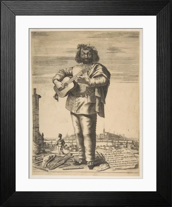 Framed Print : Carlo Cantu called Buffetto, 1646. Creators: Stefano della Bella, Jean Couvay Framed Print : Carlo Cantu called Buffetto, 1646. Creators: Stefano della Bella, Jean Couvay
