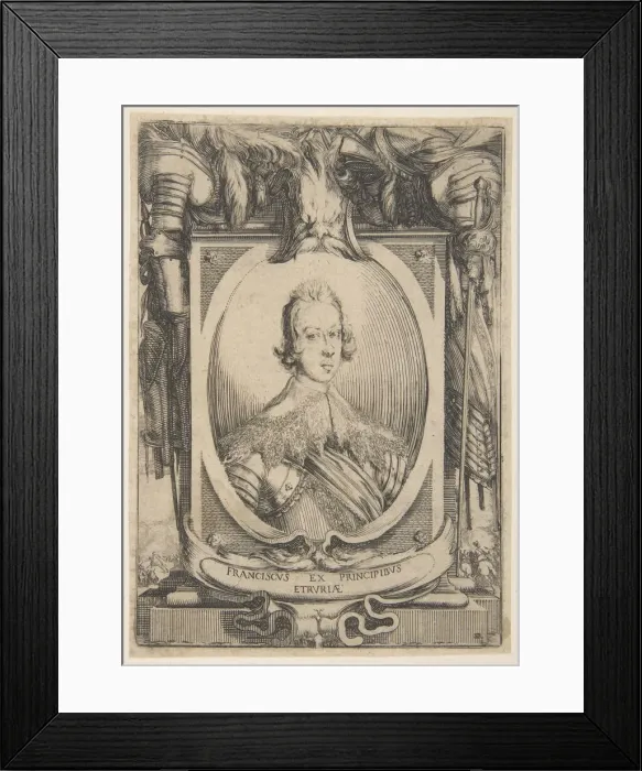 Framed Print : Francesco de Medici, Prince of Tuscany, ca. 1634. Creator: Stefano della Bella Framed Print : Francesco de Medici, Prince of Tuscany, ca. 1634. Creator: Stefano della Bella