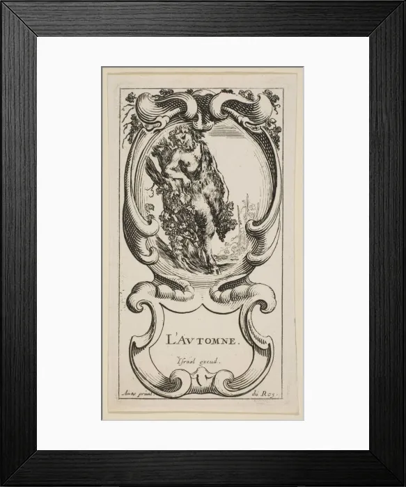 Framed Print : Fall (L Automne), from The Four Seasons, ca. 1641. Creator: Stefano della Bella Framed Print : Fall (L Automne), from The Four Seasons, ca. 1641. Creator: Stefano della Bella