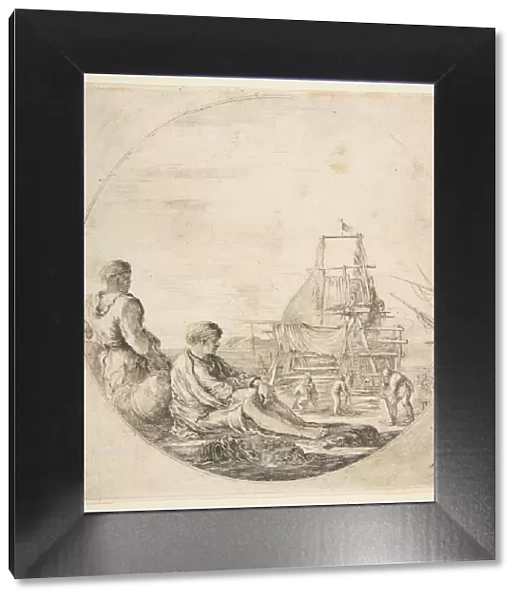 A Seated White Sailor; A Standing Black Sailor, ca. 1660. Creator: Stefano della Bella
