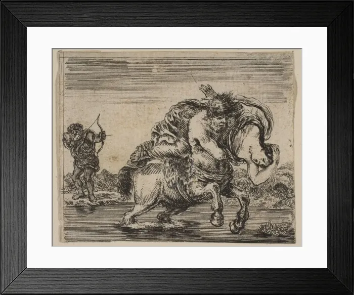 Framed Print : Hercules and Deianira, from Game of Mythology (Jeu de la Mythologie), 1644 Framed Print : Hercules and Deianira, from Game of Mythology (Jeu de la Mythologie), 1644