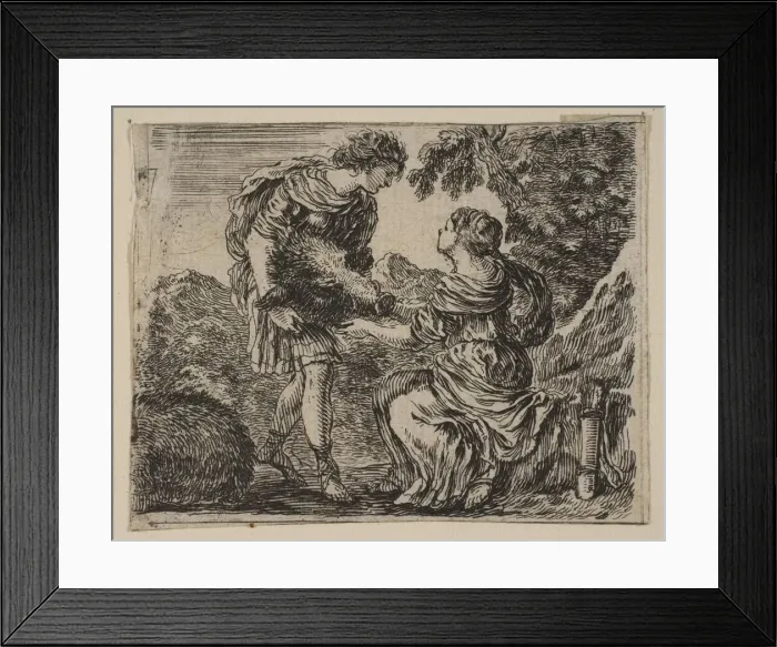 Framed Print : Meleager and Atalanta, from Game of Mythology (Jeu de la Mythologie), 1644 Framed Print : Meleager and Atalanta, from Game of Mythology (Jeu de la Mythologie), 1644
