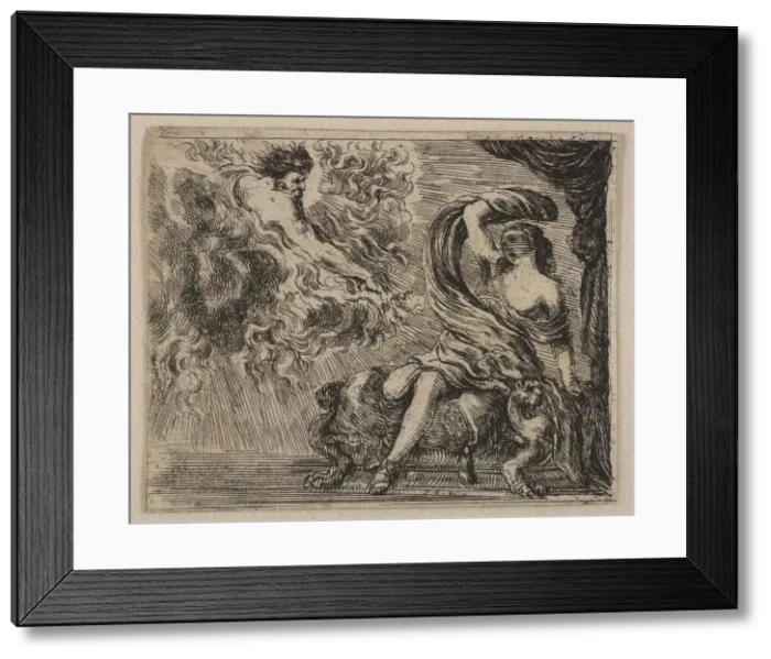 Framed Print : Jupiter and Semele, from Game of Mythology (Jeu de la Mythologie), 1644 Framed Print : Jupiter and Semele, from Game of Mythology (Jeu de la Mythologie), 1644