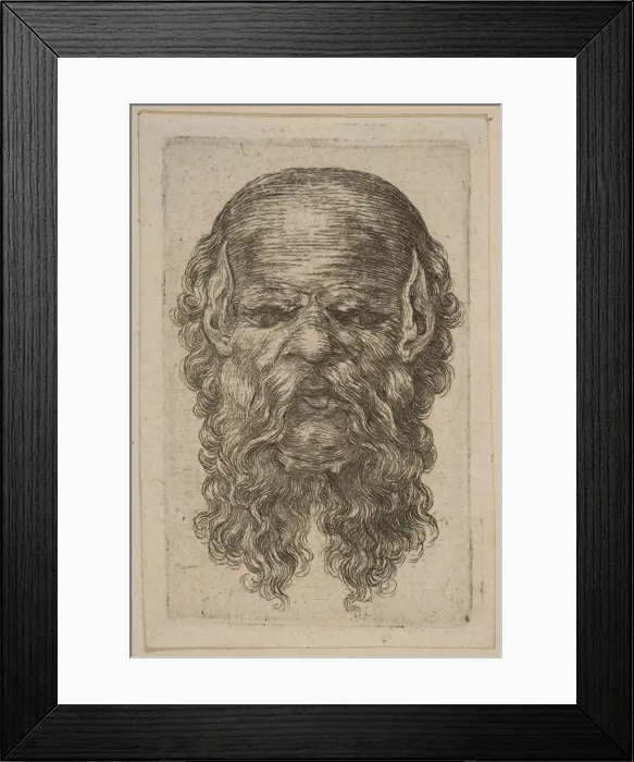 Framed Print : Mask. Creator: Attributed to Stefano della Bella (Italian, Florence 1610-1664 Florence) Framed Print : Mask. Creator: Attributed to Stefano della Bella (Italian, Florence 1610-1664 Florence)