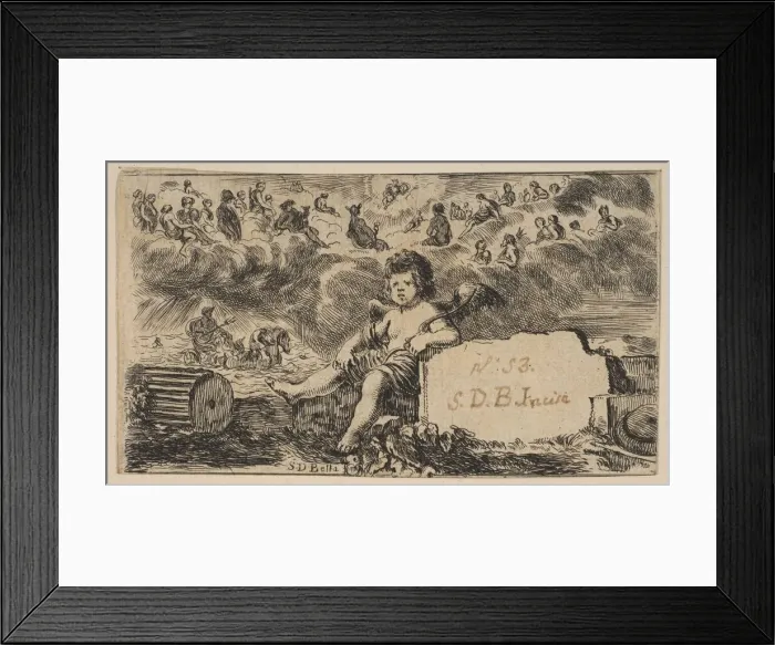Framed Print : Title page: Cupid, from Game of Mythology (Jeu de la Mythologie), 1644 Framed Print : Title page: Cupid, from Game of Mythology (Jeu de la Mythologie), 1644