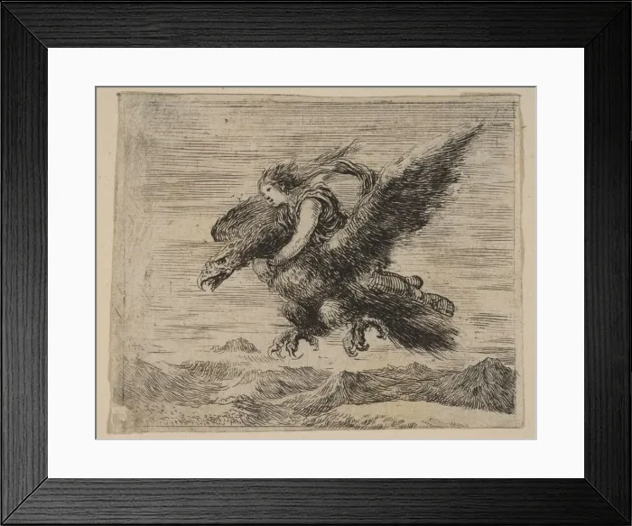 Framed Print : Jupiter and Ganymede, from Game of Mythology (Jeu de la Mythologie), 1644 Framed Print : Jupiter and Ganymede, from Game of Mythology (Jeu de la Mythologie), 1644