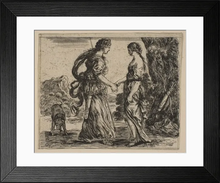 Framed Print : Jupiter and Callisto, from Game of Mythology (Jeu de la Mythologie), 1644 Framed Print : Jupiter and Callisto, from Game of Mythology (Jeu de la Mythologie), 1644