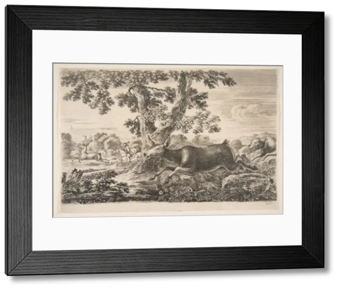 Framed Print : Deer hunt, from Animal hunts (Chasses adifferents animaux), ca. 1654 Framed Print : Deer hunt, from Animal hunts (Chasses adifferents animaux), ca. 1654
