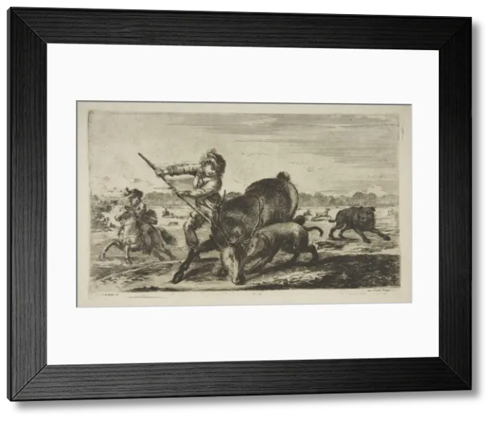 Framed Print : Stag at bay, from Animal hunts (Chasses adifferents animaux), ca. 1654 Framed Print : Stag at bay, from Animal hunts (Chasses adifferents animaux), ca. 1654