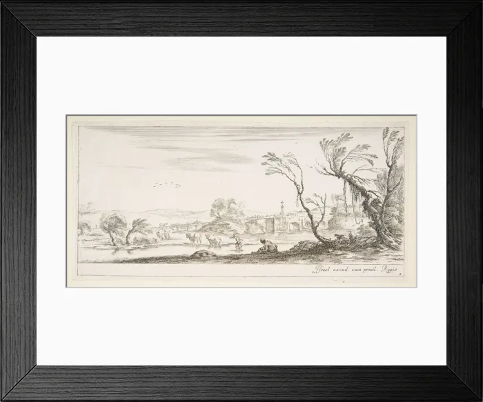 Framed Print : Plate 2: a peasant woman removing her shoes in center, another peasant woman and two c Framed Print : Plate 2: a peasant woman removing her shoes in center, another peasant woman and two c