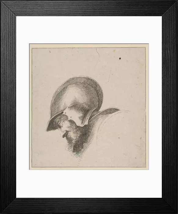 Framed Print : Plate 10: head of a soldier, from Drawing Basics (I principii del disegno), after 1641 Framed Print : Plate 10: head of a soldier, from Drawing Basics (I principii del disegno), after 1641