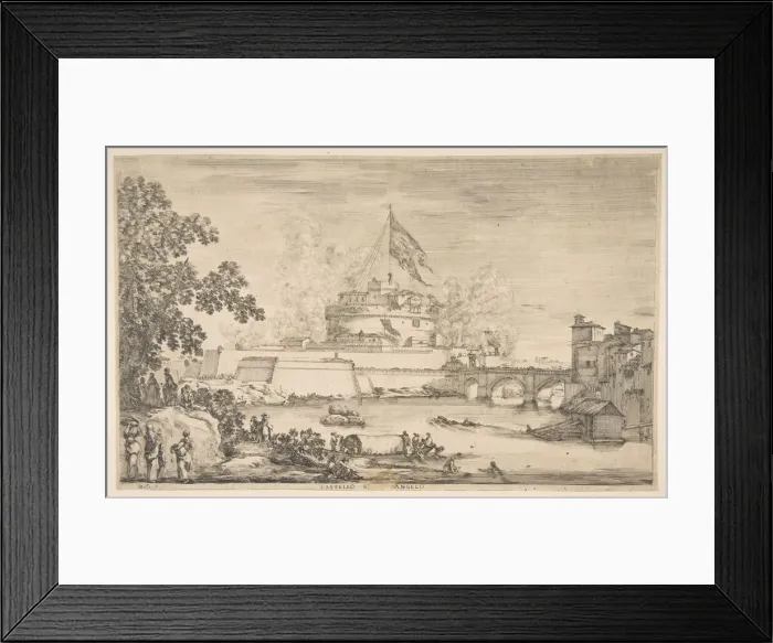 Framed Print : Castel Sant Angelo, ca. 1634. Creator: Stefano della Bella Framed Print : Castel Sant Angelo, ca. 1634. Creator: Stefano della Bella