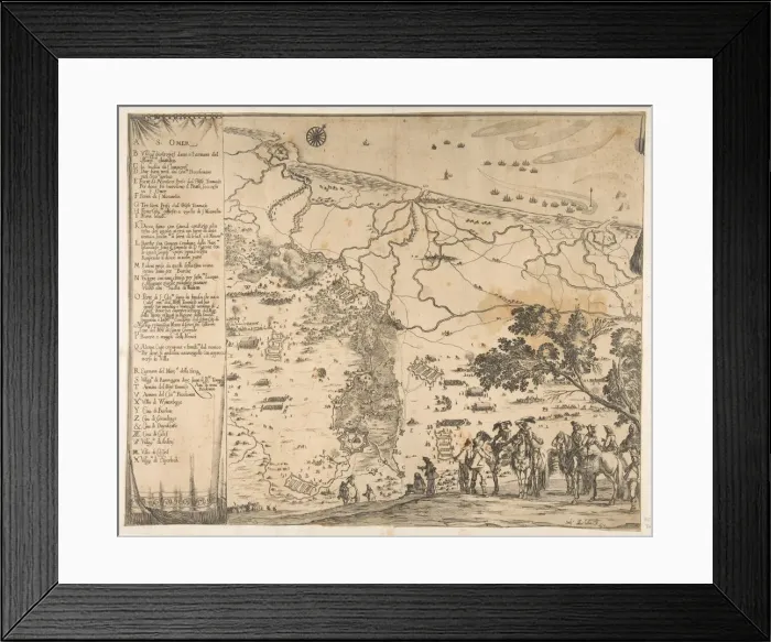 Framed Print : Siege of Saint-Omer, 1638. Creator: Stefano della Bella Framed Print : Siege of Saint-Omer, 1638. Creator: Stefano della Bella