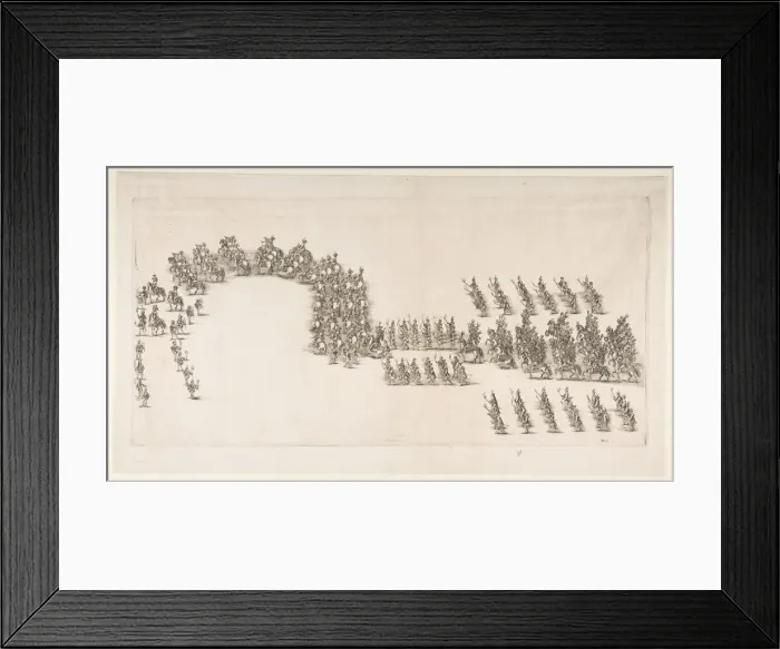 Framed Print : Torchlight Procession at the Modena Carrousel, 1652. Creator: Stefano della Bella Framed Print : Torchlight Procession at the Modena Carrousel, 1652. Creator: Stefano della Bella