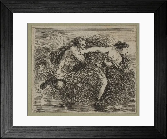 Framed Print : Pan et Syrinx, 1644. Creator: Stefano della Bella Framed Print : Pan et Syrinx, 1644. Creator: Stefano della Bella