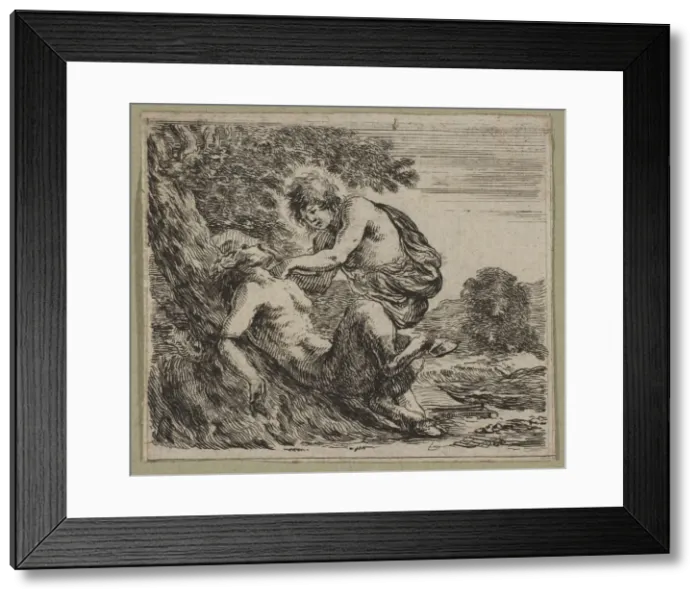 Framed Print : Apollon et Marsyas, 1644. Creator: Stefano della Bella Framed Print : Apollon et Marsyas, 1644. Creator: Stefano della Bella