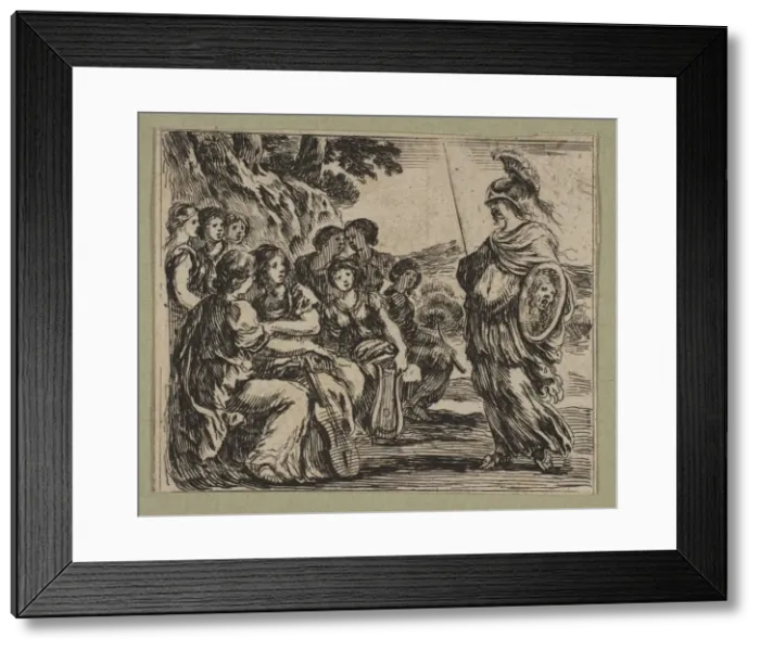 Framed Print : Les neuf Muses, 1644. Creator: Stefano della Bella Framed Print : Les neuf Muses, 1644. Creator: Stefano della Bella