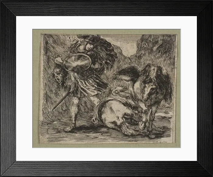 Framed Print : Persee et Meduse, 1644. Creator: Stefano della Bella Framed Print : Persee et Meduse, 1644. Creator: Stefano della Bella