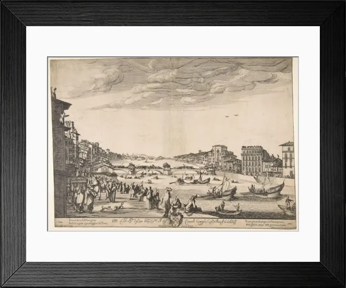 Framed Print : Game of the Bridge, Pisa, 1634. Creator: Stefano della Bella Framed Print : Game of the Bridge, Pisa, 1634. Creator: Stefano della Bella