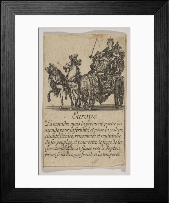 Framed Print : Europe, 1644. Creator: Stefano della Bella Framed Print : Europe, 1644. Creator: Stefano della Bella