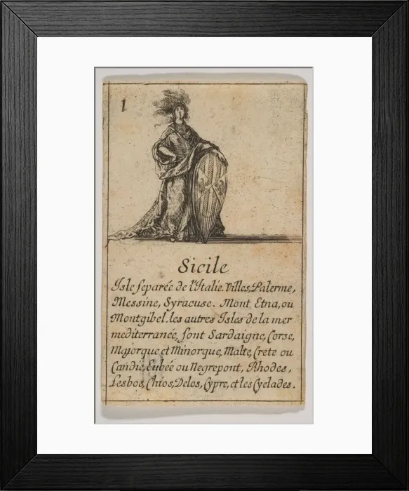 Framed Print : Sicile, 1644. Creator: Stefano della Bella Framed Print : Sicile, 1644. Creator: Stefano della Bella