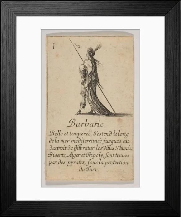 Framed Print : Barbarie, 1644. Creator: Stefano della Bella Framed Print : Barbarie, 1644. Creator: Stefano della Bella