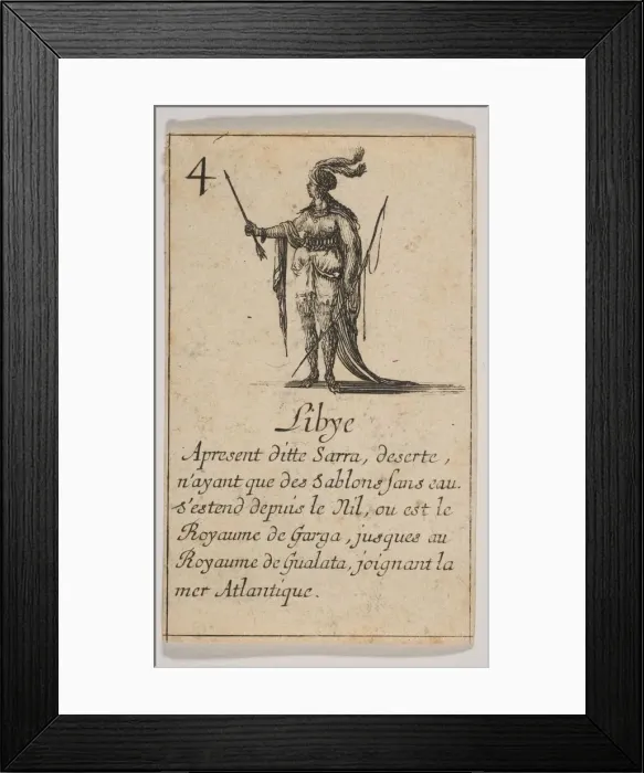 Framed Print : Libye, 1644. Creator: Stefano della Bella Framed Print : Libye, 1644. Creator: Stefano della Bella