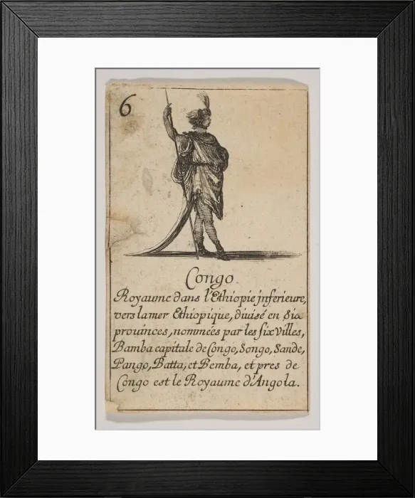Framed Print : Congo, 1644. Creator: Stefano della Bella Framed Print : Congo, 1644. Creator: Stefano della Bella