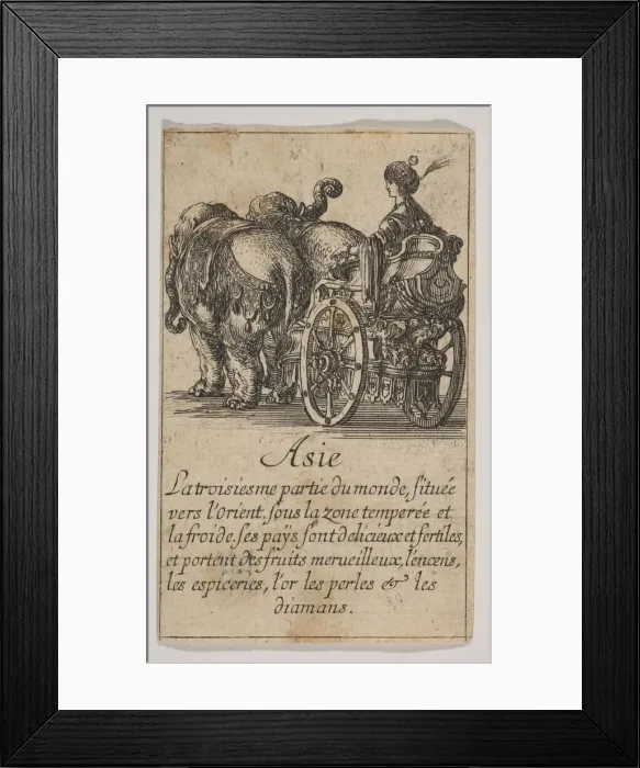 Framed Print : Asie, 1644. Creator: Stefano della Bella Framed Print : Asie, 1644. Creator: Stefano della Bella
