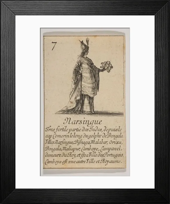 Framed Print : Narsingue, 1644. Creator: Stefano della Bella Framed Print : Narsingue, 1644. Creator: Stefano della Bella