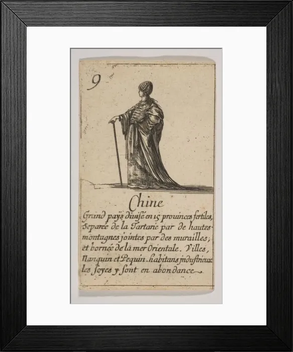 Framed Print : Chine, 1644. Creator: Stefano della Bella Framed Print : Chine, 1644. Creator: Stefano della Bella