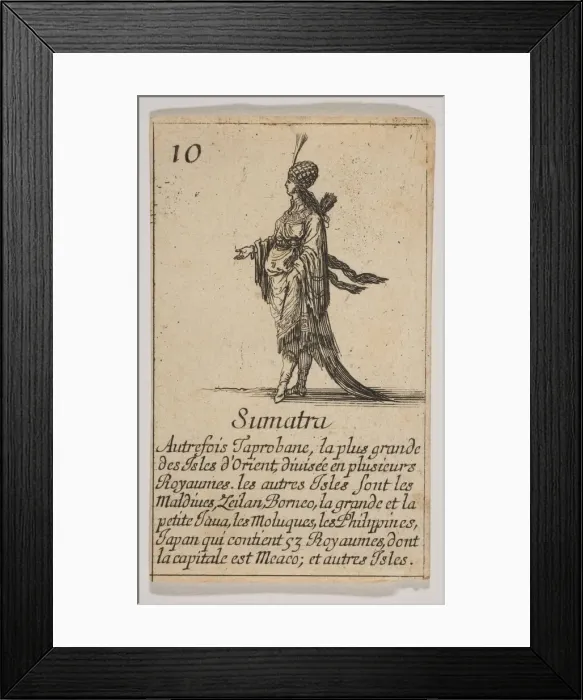 Framed Print : Sumatra, 1644. Creator: Stefano della Bella Framed Print : Sumatra, 1644. Creator: Stefano della Bella