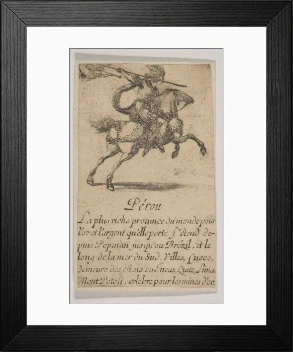 Framed Print : Perou, 1644. Creator: Stefano della Bella Framed Print : Perou, 1644. Creator: Stefano della Bella
