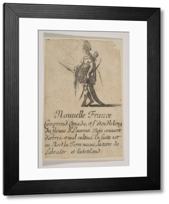 Framed Print : Nouvelle France, 1644. Creator: Stefano della Bella Framed Print : Nouvelle France, 1644. Creator: Stefano della Bella
