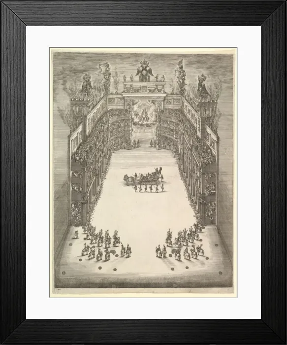 Framed Print : Theater at Modena, seen from above and filled with spectators Framed Print : Theater at Modena, seen from above and filled with spectators