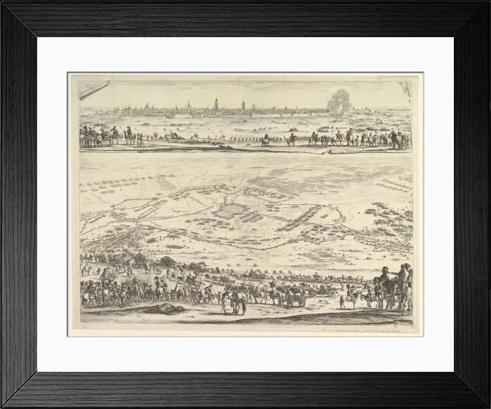 Framed Print : Plan and view of the siege of Arras: lower part of the plate with a topographical view Framed Print : Plan and view of the siege of Arras: lower part of the plate with a topographical view