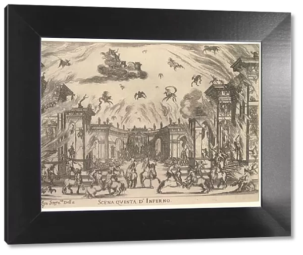 Fifth scene, the Inferno, from The marriage of the gods (Le nozze degli Dei), 1637