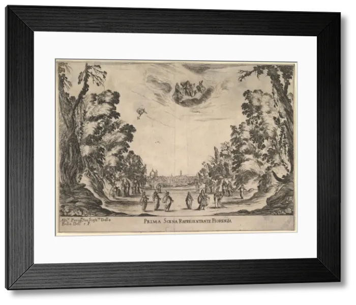 Framed Print : First scene, in Florence, from The marriage of the gods (Le nozze degli Dei), 1637 Framed Print : First scene, in Florence, from The marriage of the gods (Le nozze degli Dei), 1637
