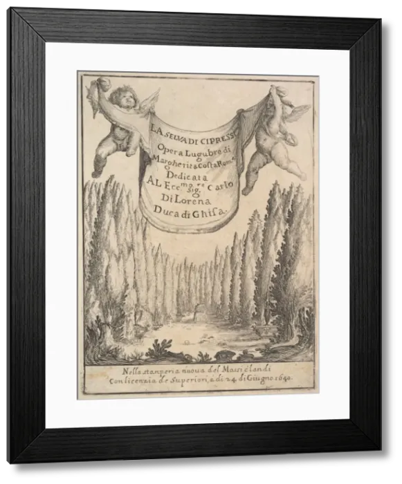 Framed Print : Frontispiece for The Cypress Forest (La selva di cipressi) Framed Print : Frontispiece for The Cypress Forest (La selva di cipressi)
