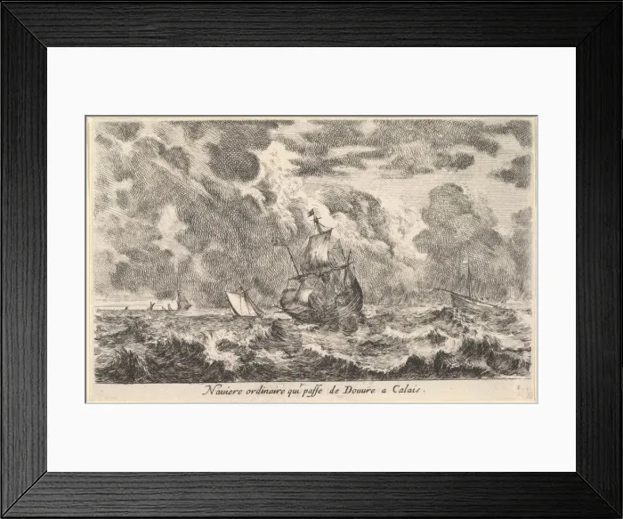 Framed Print : An ordinary ship travelling between Douvre and Calais (Naviere ordinaire qui passe de Framed Print : An ordinary ship travelling between Douvre and Calais (Naviere ordinaire qui passe de