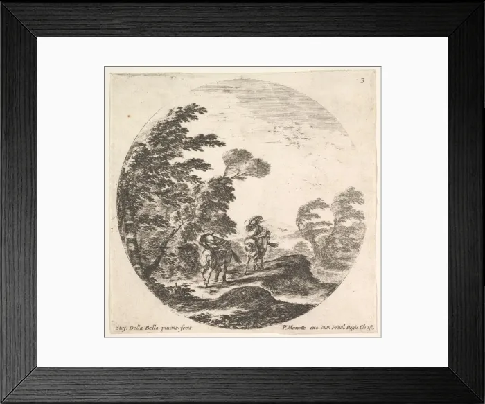 Framed Print : Plate 3: a gale in the forest, two horsemen wrapped in their cloaks, the wind is bl Framed Print : Plate 3: a gale in the forest, two horsemen wrapped in their cloaks, the wind is bl