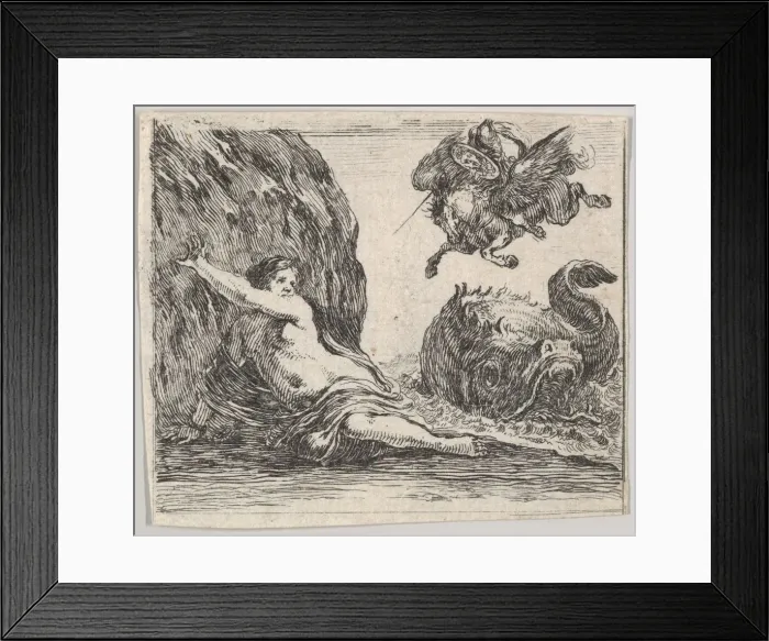Framed Print : Perseus and Andromeda, from Game of Mythology (Jeu de la Mythologie), 1644 Framed Print : Perseus and Andromeda, from Game of Mythology (Jeu de la Mythologie), 1644