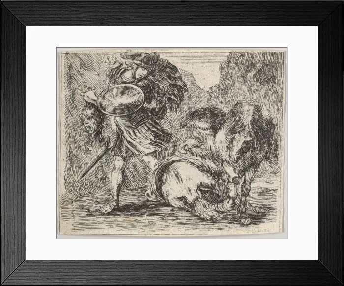Framed Print : Perseus and Medusa, from Game of Mythology (Jeu de la Mythologie), 1644 Framed Print : Perseus and Medusa, from Game of Mythology (Jeu de la Mythologie), 1644