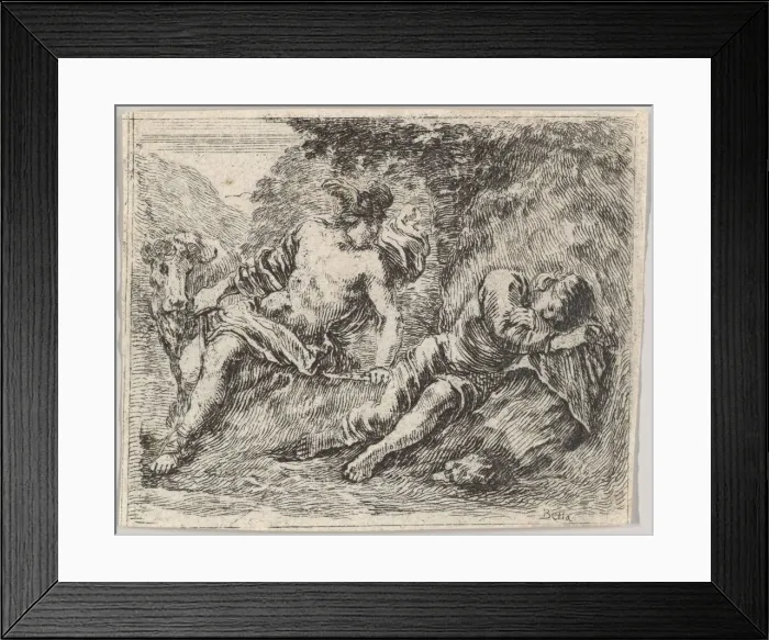 Framed Print : Mercury and Argos, from Game of Mythology (Jeu de la Mythologie), 1644 Framed Print : Mercury and Argos, from Game of Mythology (Jeu de la Mythologie), 1644