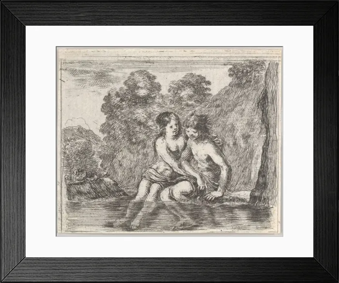 Framed Print : Salmacis and Hermaphrodite, from Game of Mythology (Jeu de la Mythologie), 1644 Framed Print : Salmacis and Hermaphrodite, from Game of Mythology (Jeu de la Mythologie), 1644