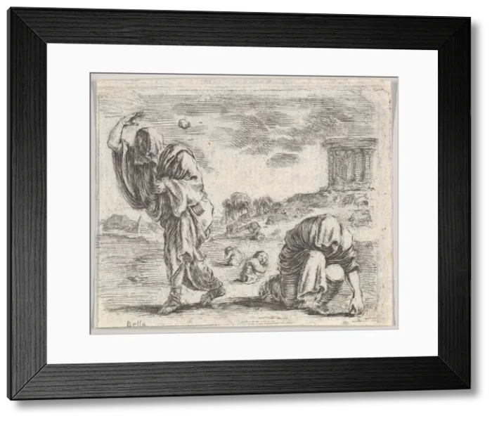 Framed Print : Deucalion and Pyrrha, from Game of Mythology (Jeu de la Mythologie), 1644 Framed Print : Deucalion and Pyrrha, from Game of Mythology (Jeu de la Mythologie), 1644