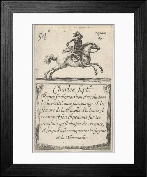 Framed Print : Charles Sept.-e / Prince facile... from Game of the Kings of France Framed Print : Charles Sept.-e / Prince facile... from Game of the Kings of France